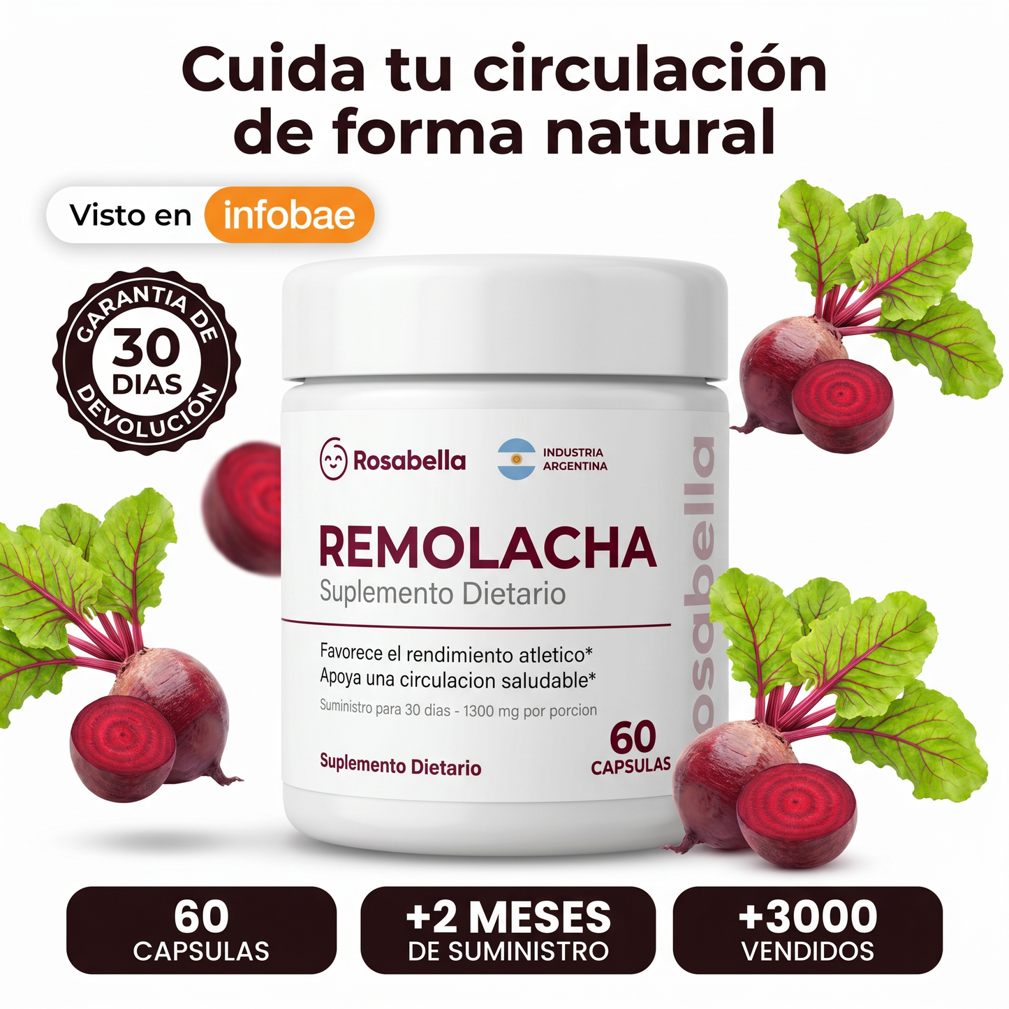 Rosabella™ | Apoyo Natural para Presion y Salud Cardiovascular Masculina